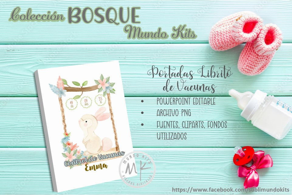 Libritos de Vacuna Colección Bosque - Pack 3