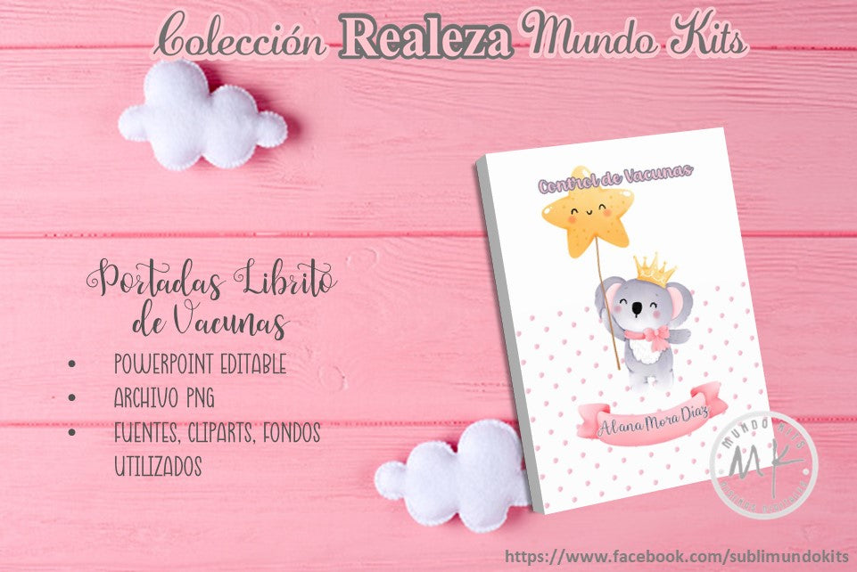 Libritos de Vacuna Colección Realeza - Pack 2