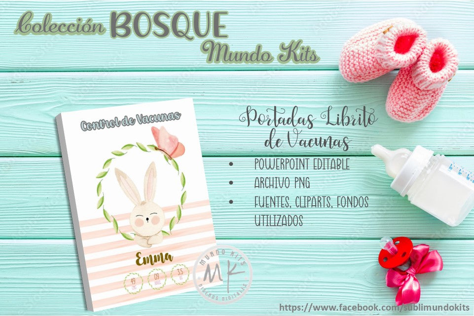 Libritos de Vacuna Colección Bosque - Pack 3