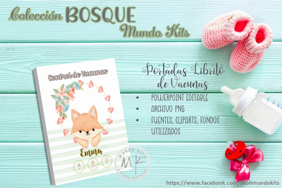 Libritos de Vacuna Colección Bosque - Pack 3