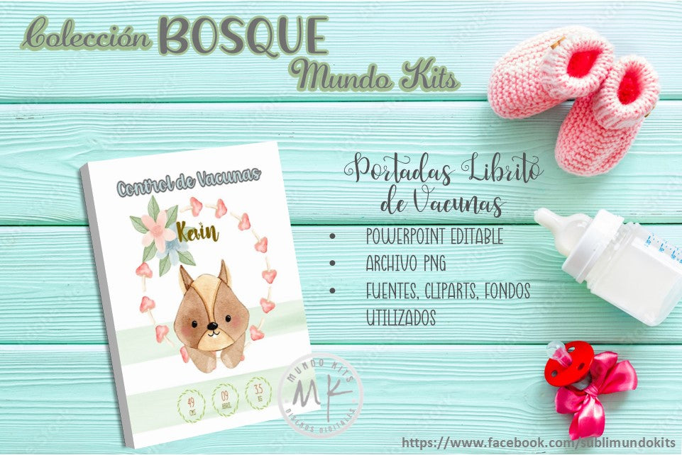 Libritos de Vacuna Colección Bosque - Pack 3