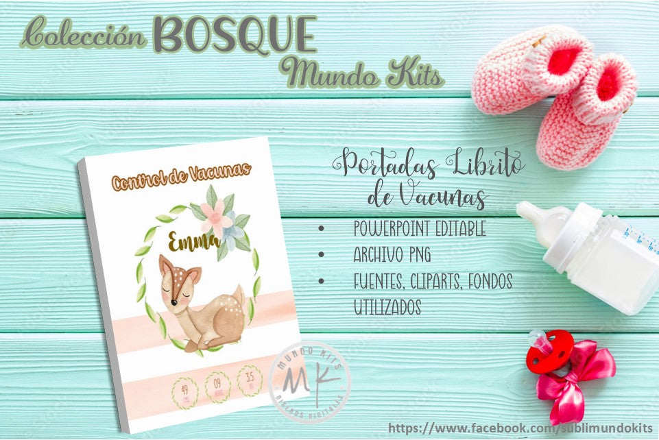 Libritos de Vacuna Colección Bosque - Pack 3