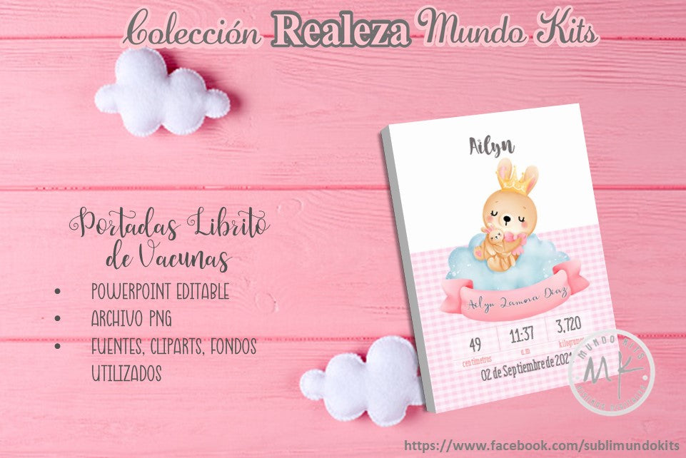 Libritos de Vacuna Colección Realeza - Pack 2