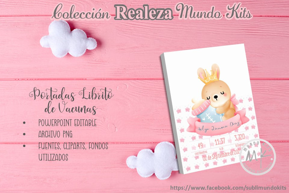 Libritos de Vacuna Colección Realeza - Pack 2