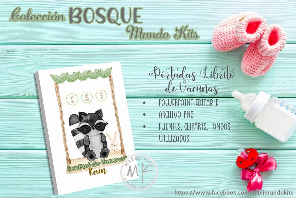 Libritos de Vacuna Colección Bosque - Pack 3