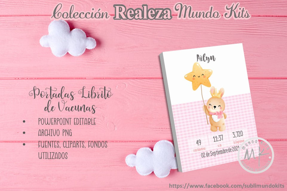 Libritos de Vacuna Colección Realeza - Pack 2