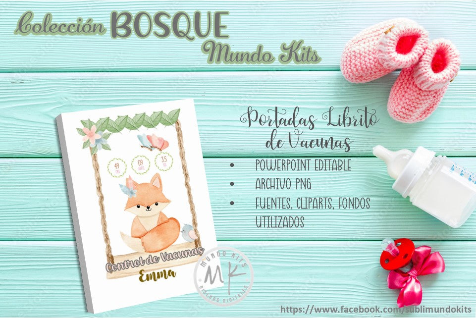 Libritos de Vacuna Colección Bosque - Pack 3